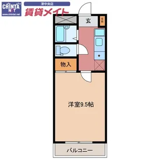 メゾンエルパティオ【2階】の間取り