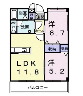 フォンティーヌ【2階】の間取り