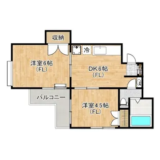 ハイツリバースター【2階】の間取り