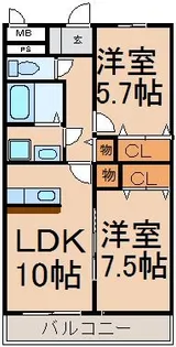 グリーンヒルズ【2階】の間取り