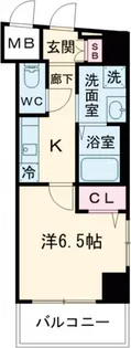 ロメック山手日暮里【9階】の間取り