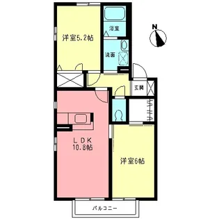 シャトル湘南II【1階】の間取り