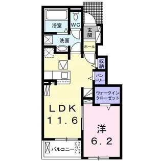 つゆくさハイツ【1階】の間取り