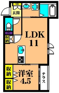 パークサイド品川【1階】の間取り