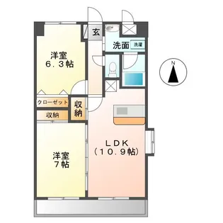 ベルステージ岩崎台【2階】の間取り