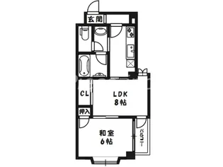 ベルメゾン高倉【6階】の間取り