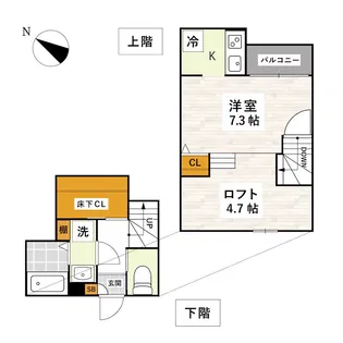 ADC健軍南グランディール【1階】の間取り