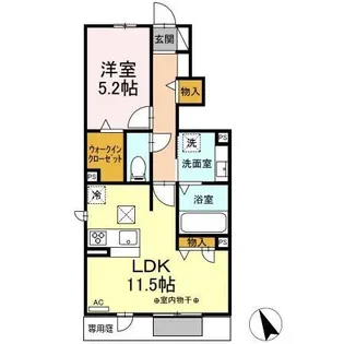 リーベSK【1階】の間取り