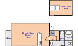 ラビタジャッロ柳町【3階】の間取り