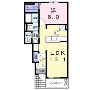 イーストI【1階】の間取り