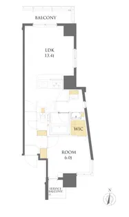 外苑前★新築賃貸マンション【8階】の間取り