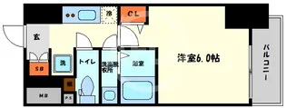 エステムコート心斎橋central【5階】の間取り