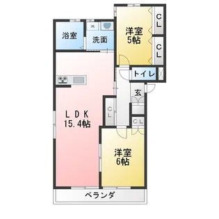 サルビアII【1階】の間取り