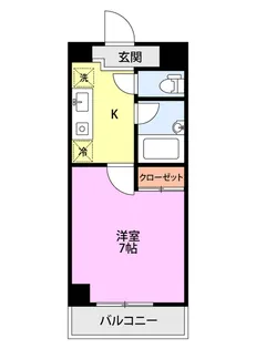 ワンノール堀之内【2階】の間取り