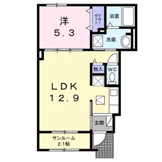 ブリリアント【1階】の間取り