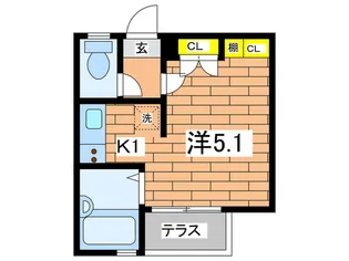 ダイユ-11番館【1階】の間取り