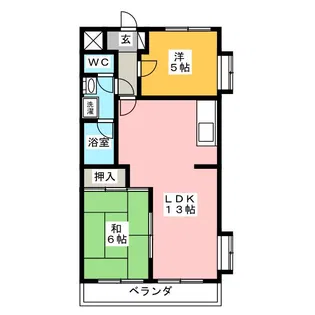 ルミネス宮治【4階】の間取り