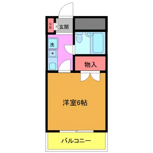 サンライズ富士見【4階】の間取り