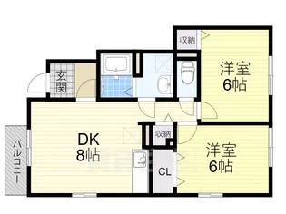 グリーンフローラ【1階】の間取り