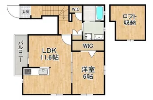 プチシャンブル花川【1階】の間取り