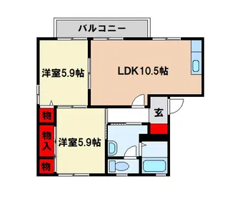 ルミエール朝日II【2階】の間取り
