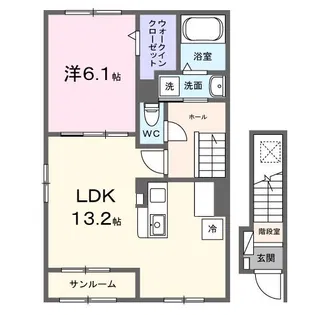 fleur【フルール】【2階】の間取り