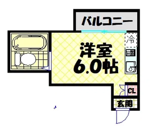 クローバーメゾン戎【5階】の間取り