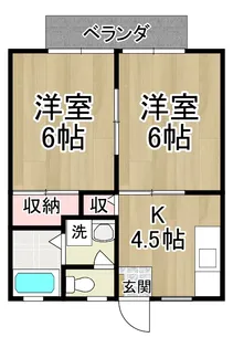コーポ石井【1階】の間取り