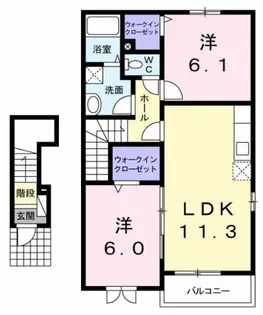 FLOR野市【2階】の間取り