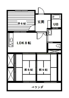 香川県高松市花ノ宮町3【マンション】の間取り