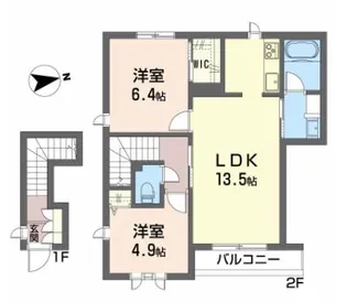 シャーメゾン・トムテ【2階】の間取り