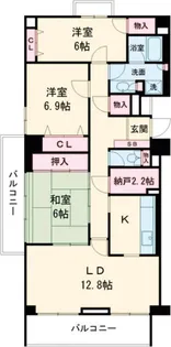 3SLDKの間取り画像
