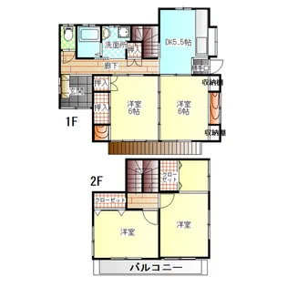 茨城県那珂市杉【一戸建】の間取り