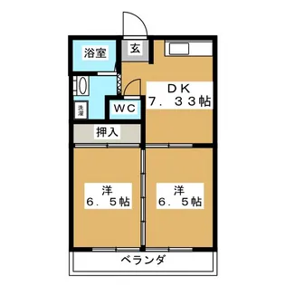 パークサイド中山【1階】の間取り