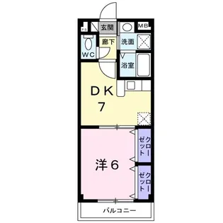 ポポラ-レK【1階】の間取り