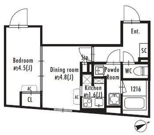GRAN PASEO西新宿【1階】の間取り