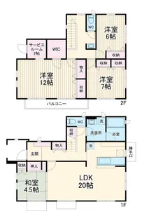 神奈川県川崎市麻生区万福寺5【一戸建】の間取り