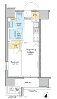 プラウドフラット大井町【3階】の間取り