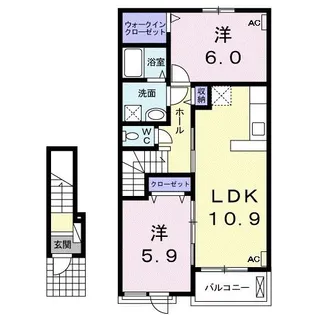 カノンB【2階】の間取り