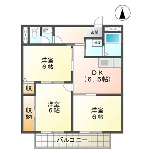 サープラス大園【1階】の間取り