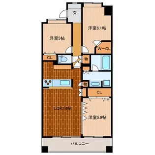 静岡県浜松市中央区中央1【マンション】の間取り