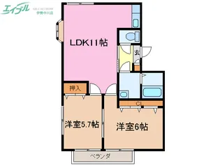 ハートフルコート【2階】の間取り