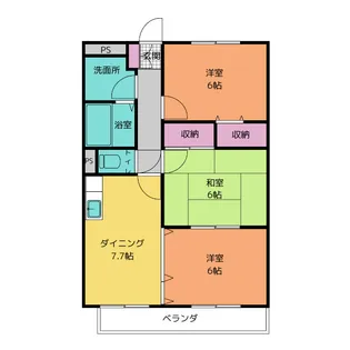 シャルムメゾン【3階】の間取り