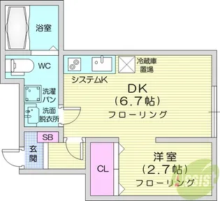 BELANGRIAK国見【1階】の間取り