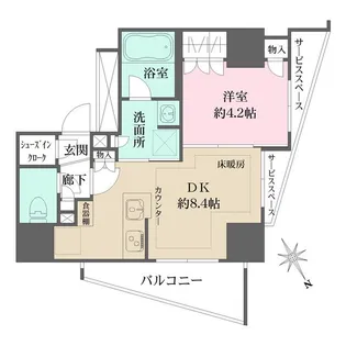 ザ・パークハウスアーバンス文京小石川【6階】の間取り
