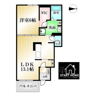 フォーシュラインB【1階】の間取り