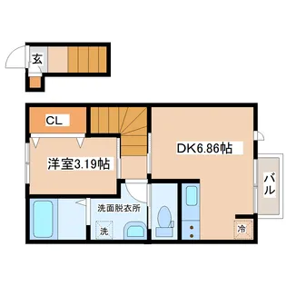 ラチッタ郡山【2階】の間取り