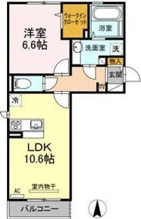D-room荒井東【2階】の間取り