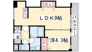 アロハ名谷【3階】の間取り