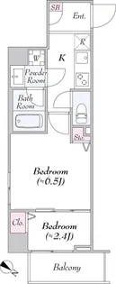 ロイジェント大山西町【2階】の間取り